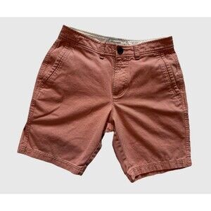 Abercrombie & Fitch Mens Shorts Size 30 Coral Flat Front Classic Fit Casual